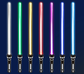 Luckykoo Hot Selling New Design LED Lightsaber Sword Plastic Light-Up Toy for Kids Double 22" Saber Sword for Play and Gift
