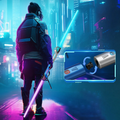 Fluorescent Battle Toy Sword 12-Color Light Sound Retractable Lightsaber Cool 2-in-1 Plastic Light-up Toys for Kids