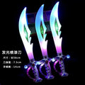 Children's LED Toys Luminous Sword with Sound Music Induction Flash Shark Knife Spray Painted Broadsword Made of Plastic