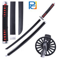Tanjiro Kamado's Style 104cm Katana Sword for Anime Cosplay Bamboo Blade with Wood and Plastic Materials Toy Swords