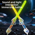 Cross-border Bestseller Colorful Plastic Telescopic Musical Laser Sword for Themed 2-in-1 Finger Spinner Kids Toy Ages